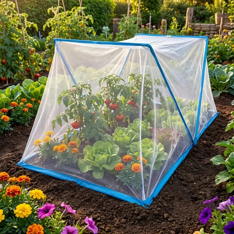 Foldable Garden Cover Mesh Plant Protection Tent Insect Proof Arched Greenhouse, Easy To Install, Breathable Non Stuffy Seedling Cultivation