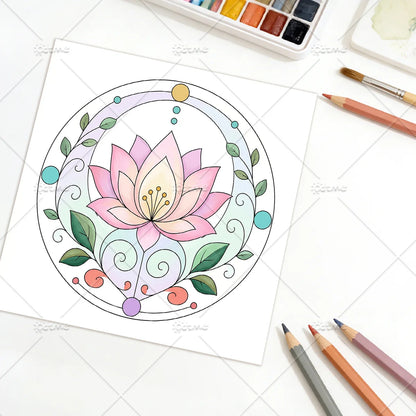 Relaxation & Mindfulness Coloring Book for Adults Featuring Cute Cozy Daily Activities for Relaxation