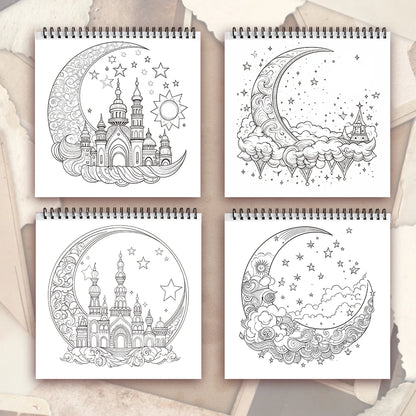 Adult coloring book - 30 Sheets spiral coloring book, 8.3x 8.3 inches, drawing book, birthday gift, holiday party gift