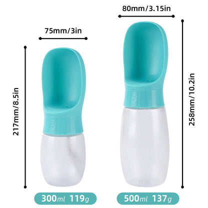 500ml Big Dog Water Bottle Portable Drinking Bowl For Small Medium Dogs Cat Travel Hiking Puppy Pet Hydration Dispenser Cup