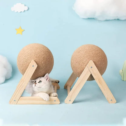 Pet Cat Scratching Ball Kitten Rope Grinding Paws Claw Interactive Toy
