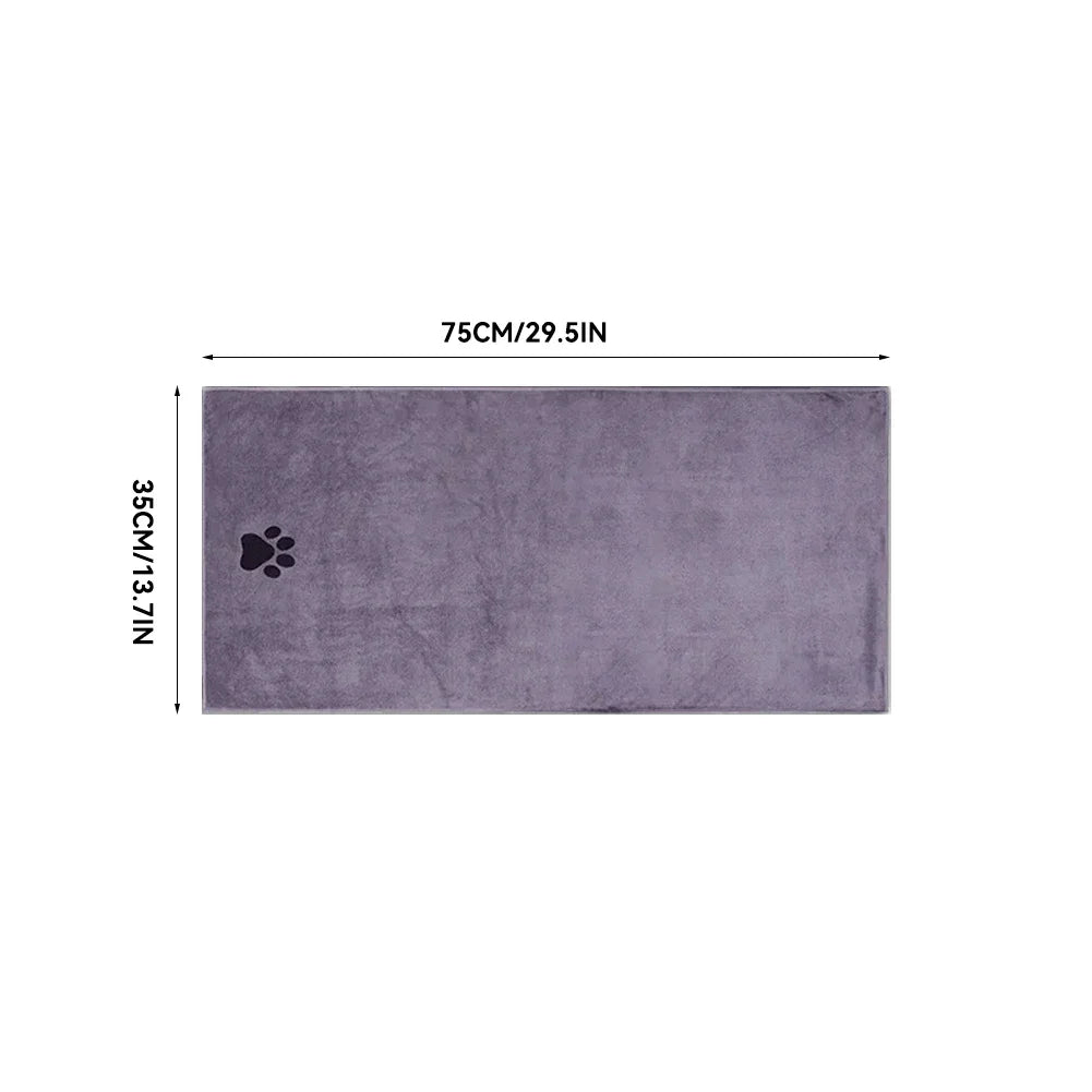 3 Size Options Microfiber Pet Bath Towel Embroidered Super Soft Absorbent Cat Dogs Grooming Supplies