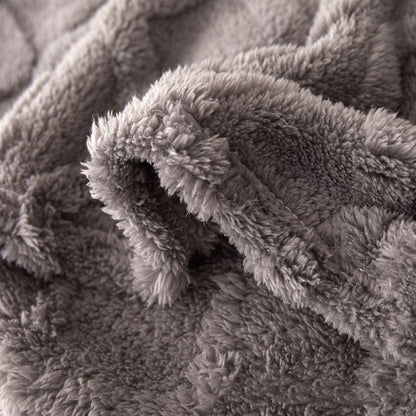Fleece Throw Blanket King SIZE- Large 80x90 Inches Soft 3D Jacquard Weave Pattern For Couch And Decorative, Gift