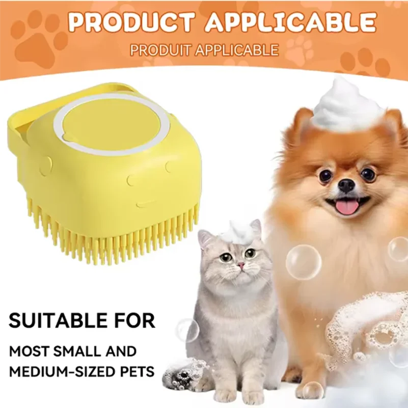 Bath Massage Brush Multifunctional Puppy Big Dog Cat Soft Safety Silicone Pet Accessories