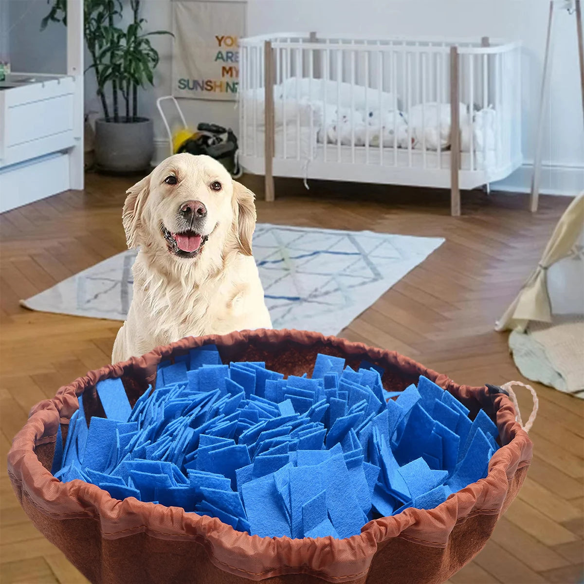 Washable Felt Pet Sniffing Pad Foldable Dog Slow Feeding Mat Toy