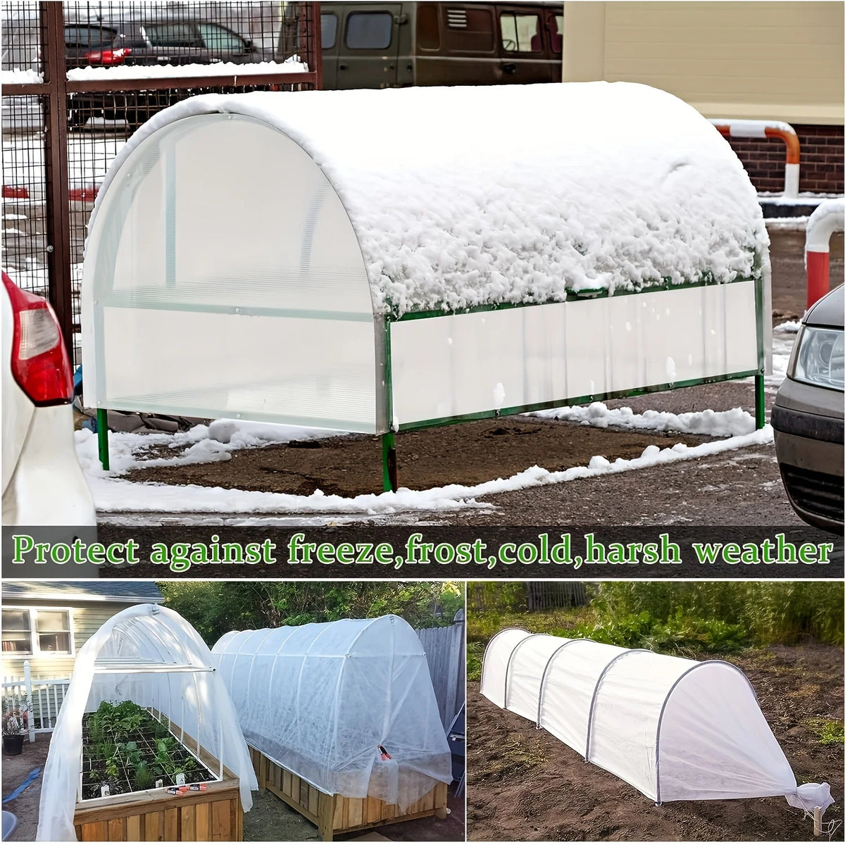 Garden Mesh Netting Kit,Greenhouse Hoops Grow Tunnel,Blankets for Outdoor Plants,Bird Netting Protection for Fruit Vegetable Flowers