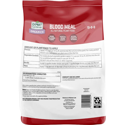 Expert Gardener Blood Meal Plant Food, 13-0-0, 3 lb.