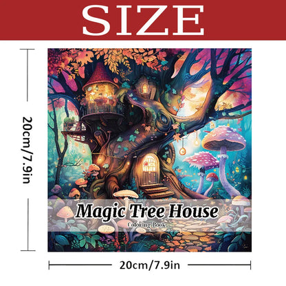 Magic Tree House Adult Picture Book Enchanting Mushroom Home Micro World Sketches Perfect Pencil Coloring Book