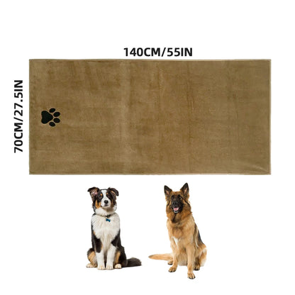 3 Size Options Microfiber Pet Bath Towel Embroidered Super Soft Absorbent Cat Dogs Grooming Supplies