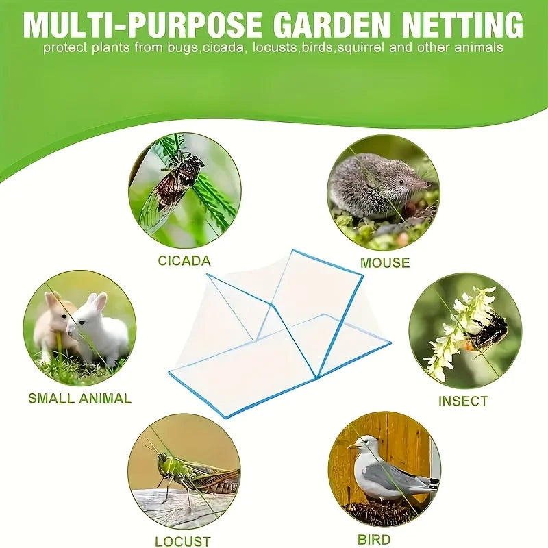 Foldable Garden Cover Mesh Plant Protection Tent Insect Proof Arched Greenhouse, Easy To Install, Breathable Non Stuffy Seedling Cultivation