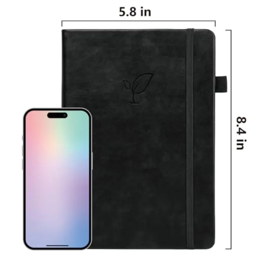 Lined Journal Notebook, 400 Pages Thick for Writing, A5 Hardcover Leather with 100Gsm College Ruled Paper