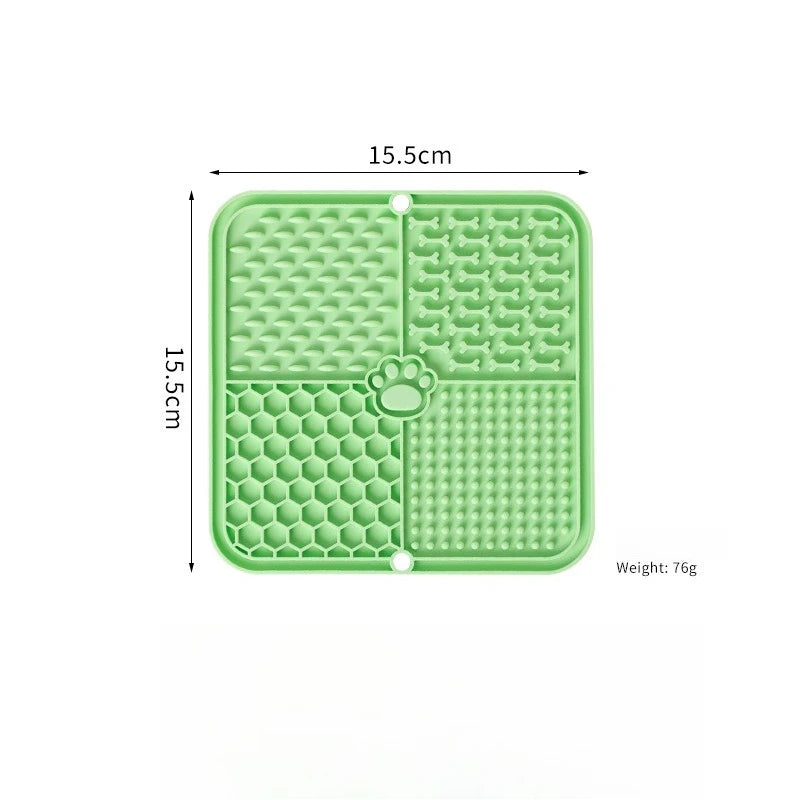 Dog Cat licking mat, silicone suction cup slow feeder, anti-choking slow feeder