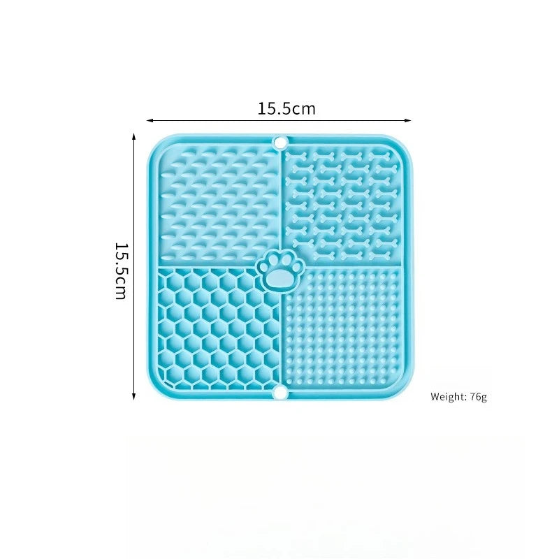 Dog Cat licking mat, silicone suction cup slow feeder, anti-choking slow feeder