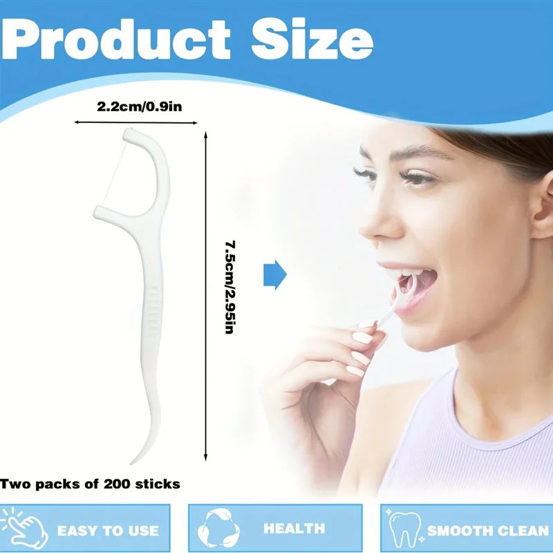 Dental Floss Picks, Hygienic. 8x6x3cm, Portable, for On-the-Go Freshness