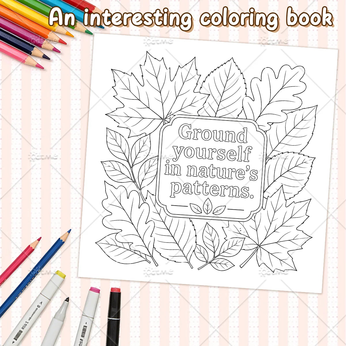 Relaxation & Mindfulness Coloring Book for Adults Featuring Cute Cozy Daily Activities for Relaxation