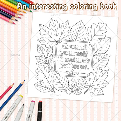 Relaxation & Mindfulness Coloring Book for Adults Featuring Cute Cozy Daily Activities for Relaxation