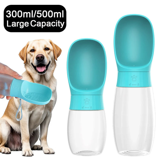 500ml Big Dog Water Bottle Portable Drinking Bowl For Small Medium Dogs Cat Travel Hiking Puppy Pet Hydration Dispenser Cup