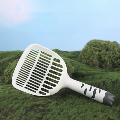 Paw Handle Cat Litter Scooper Durable Plastic Fine Hole Sifter Shovel Efficient Waste Cleaner for Indoor Cats