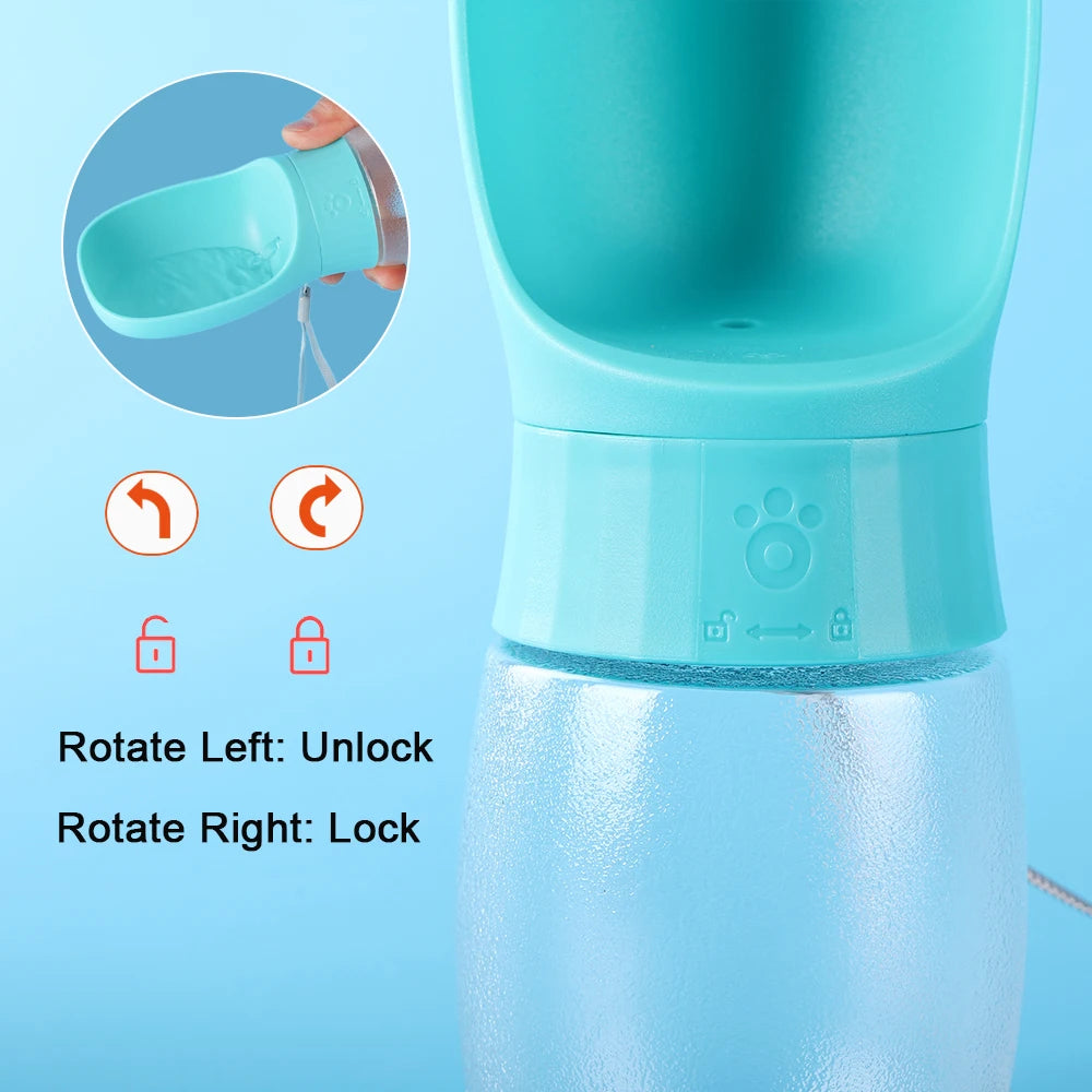500ml Big Dog Water Bottle Portable Drinking Bowl For Small Medium Dogs Cat Travel Hiking Puppy Pet Hydration Dispenser Cup
