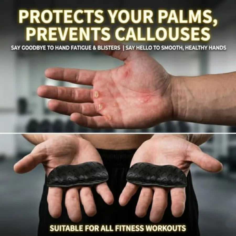 Gym Grips Anti-Slip for Weight Lifting Silicone Workout Grips Pads for Palm Callus Protection, Ergonomic Gym Glove