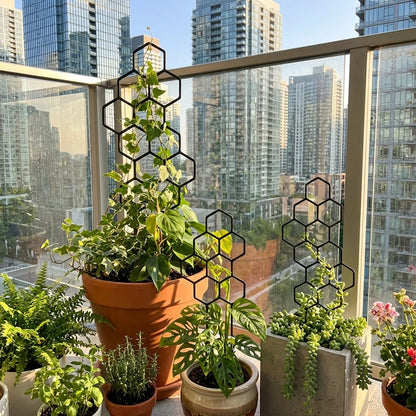 Honeycomb Design Plant Trellis, Rustproof Plastic Support for Potted Vines and Flowers, Indoor Outdoor Garden Climbing Frame