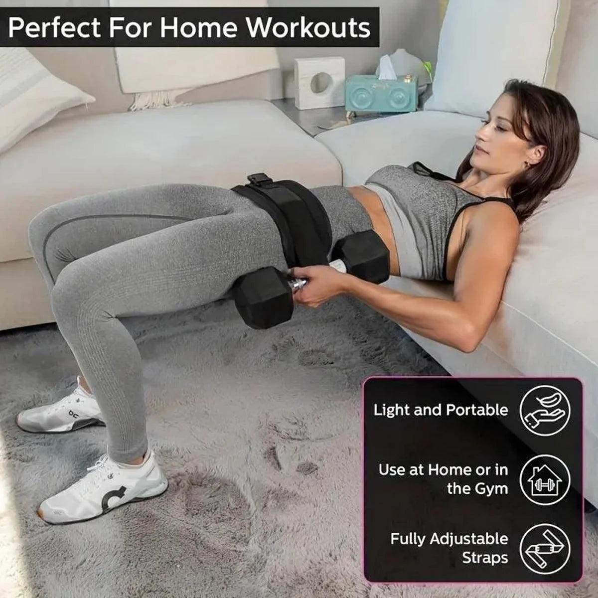 Adjustable Weighted Waist Belt for Workouts, Dumbbell Training & Hip Shaping, Home Gym Fitness Equipment