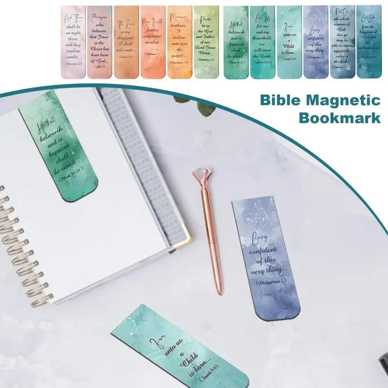 Bible Magnetic Bookmarks Religious 12X Inspirational Page Markers