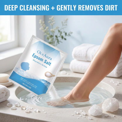 Pure Epsom Salt Magnesium Sulfate for Foot Hand Full Body Bath Soothing Relaxing Moisturizing Skincare