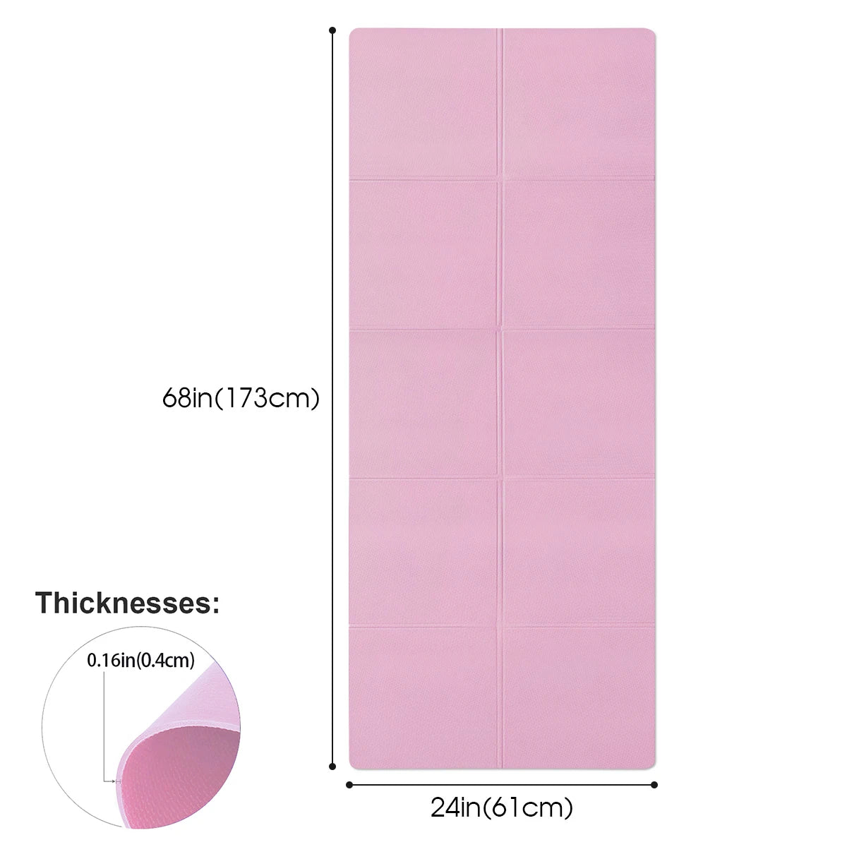 4MM Thick EVA Yoga Mat Anti-slip Sport Fitness Mat For Exercise Pilates Gymnastics