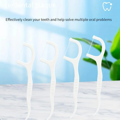 Dental Floss Picks, Hygienic. 8x6x3cm, Portable, for On-the-Go Freshness