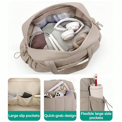 Large Capacity Gym Bag , Duffle for Travel with Wet Pocket, Lightweight Carry Weekender,  Multi-compartments Waterproof Shoulder Bag