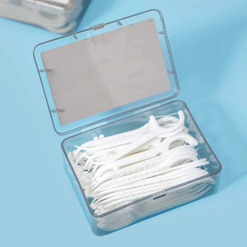 Dental Floss Picks, Hygienic. 8x6x3cm, Portable, for On-the-Go Freshness