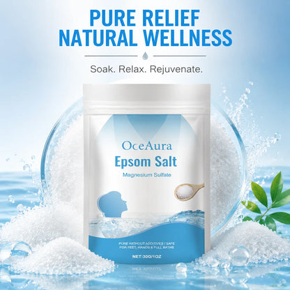 Pure Epsom Salt Magnesium Sulfate for Foot Hand Full Body Bath Soothing Relaxing Moisturizing Skincare